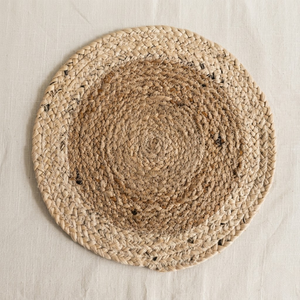 Handwoven Brown Jute Cotton Dori <b>Table</b> <b>Mat</b> Large Size Handmade Eco-Friendly <b>Round</b> Dining Placemat for Home Hotel Use Bulk Supply - Product Image 1