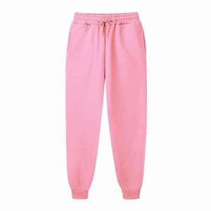 Joggers pour femme 100% Coton molletonné, taille mi-haute, devant plat, coupe large, motif uni, faible MOQ, impression numérique personnalisée, logo sur la jambe gauche, ODM - Product Image 5