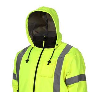 เสื้อแจ็คเก็ตนิรภัยแบบกันน้ำ ทนทาน มองเห็นได้ชัดเจน เหมาะสำหรับชุดทำงาน ผลิตจากวัสดุโพลีเอสเตอร์ ดีไซน์สำหรับทุกเพศ - Product Image 5