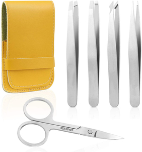 Ensemble de pinces à sourcils professionnelles en acier inoxydable, kit de pinces à sourcils à pointe fine, outils de toilettage de précision - Product Image 5