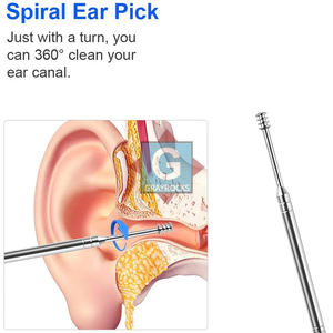 Outil de nettoyage d'oreilles de qualité supérieure, cure-oreille pour l'élimination du cérumen, kit de nettoyage d'oreilles - Product Image 2