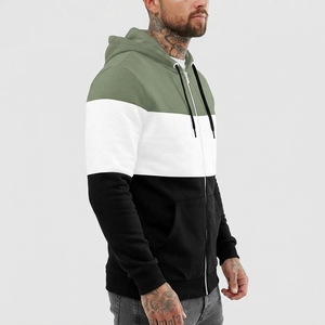 Trending Men's Color block <b>Full</b>-<b>Zip</b> Fleece Hoodie Regular Sleeve Two-Tone Panel <b>Sweatshirt</b> Casual For Men's Daily Fashion Wear - Product Image 6