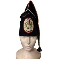 Bonnet de Grenadier à Cheval de la Garde Napoléonienne, un type de casquette en laine, brodé à la main, en tissu.