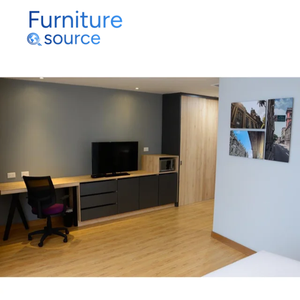 Vente en gros de meubles de chambre à coucher en bois massif OEM Personnalisation conçue pour la chaîne LaQuinta Made for Living and Hotel Application - Product Image 1