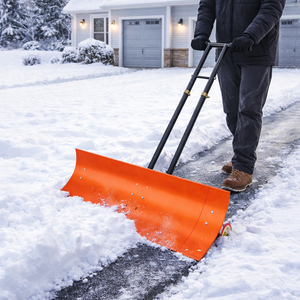 Pousse-neige robuste avec poignée réglable, lame en acier de 50 pouces de large, pelle à neige pour allée, jardin, utilisation hivernale ODGWTO009 - Product Image 1