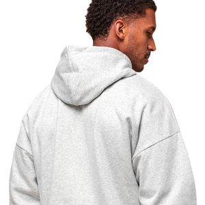 Sweat-shirt à capuche gris clair surdimensionné pour homme, en molleton épais, coupe décontractée, style streetwear - Product Image 6