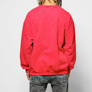 Wholesale Custom Logo Printed <b>Men</b> Solid Winter Casual Sweatshirts Cotton Blended Loose Crew Neck Oversize <b>Pullover</b> - Product Image 3