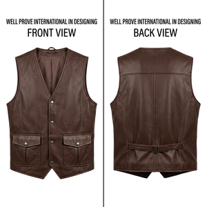 Gilet en toile bleue pour homme 950 GSM, multi-panneaux, avec logo personnalisé en relief, col en V, gilet de moto respirant et coupe-vent pour l'hiver - Product Image 3