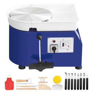 Machine à modeler l'argile 350W, tour à poterie de 11 pouces avec vitesse réglable 60-300 tr/min, commande par poignée et pédale, ABS détachable - Product Image 1
