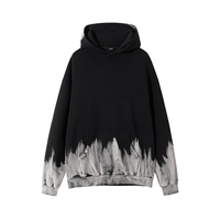 Sweat à capuche surdimensionné personnalisé 2024, effet délavé, 100 % coton, haute qualité, style vintage, pour hommes