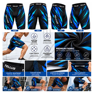 Gym Fitness Workout Clothing <b>Men</b> <b>Shorts</b> With <b>Compression</b> Custom Made Durable Material <b>Men</b> <b>Compression</b> <b>Shorts</b> - Product Image 6