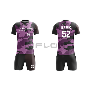 ชุดเสื้อฟุตบอลแขนสั้นแบบซับลิเมชั่นสำหรับผู้ชาย พร้อมกางเกงขาสั้น ชุดแข่งขันฟุตบอลสั่งทำได้ พร้อมหมายเลขและชื่อผู้เล่น ผลิตจากโพลีเอสเตอร์ 100% ระบายอากาศได้ดี แห้งเร็ว - Product Image 6