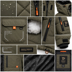 Custom <b>Men</b> Winter Puffer <b>Jacket</b> Polyester Quilted <b>Warm</b> Coat Low MOQ OEM Apparel Manufacturer - Product Image 5