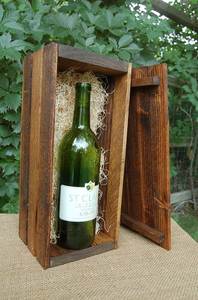 Natural Wood Wine Bottle <b>Box</b> With Custom Engraving For Anniversary Gifts <b>Christmas</b> <b>Presents</b> And Wine Collections - Product Image 6