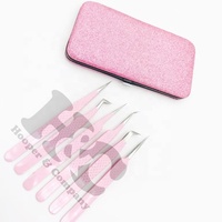 Pince à épiler professionnelle pour extensions de cils Hooper Company HAC-ETS-300 en acier inoxydable, design durable, prise parfaite, lisse/diamantée