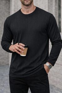 Camiseta de Manga Larga de Algodón con Costuras en Contraste, Moda Urbana Moderna, Tacto Suave, Ropa Diaria, Textil de Alta Densidad - Product Image 2