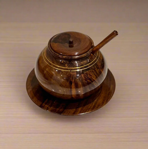 Recipiente de Madera para Sal y Azúcar, para Cocina y Hogar, Tarro de Madera Premium para Frutos Secos, Contenedor de Almacenamiento de Condimentos, Tarro para Pimienta - Product Image 1
