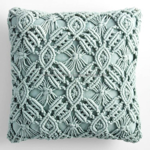 Modern Bedroom Throw <b>Pillow</b> Cover Custom Design Macrame Cushion Cover 100% Cotton Car Sofa <b>Decorative</b> <b>Pillow</b> Cover - Product Image 5
