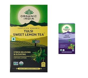 Organic India <b>Tulsi</b> Sweet Lemon <b>Tea</b> 25 <b>Tea</b> Bags and Organic India <b>Tulsi</b> Mulethi, 25 <b>Tea</b> Bags - Product Image 1