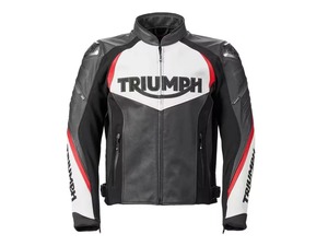 Chaqueta de Motociclista para Hombre Triumph, Protectora, Transpirable, Personalizable, de Cuero Genuino, Manga Larga, Cómoda, con Armadura Resistente y Sin Costuras - Product Image 1