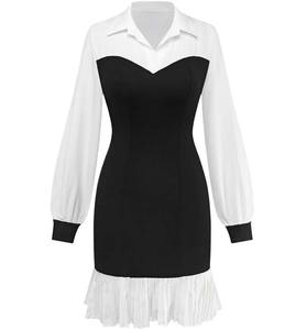 Vestido Polo Icónico para Mujer en Contraste - Azul Marino y Detalles Blancos - Atuendo Deportivo de Manga Corta para Dama con Logotipo Personalizado - Product Image 1