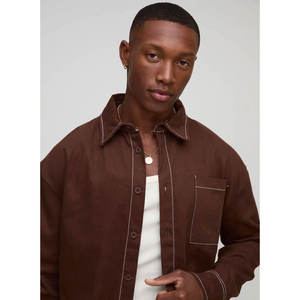 Wholesale Formal Lapel Slim Fit Button Up Party Prom Dress <b>Shirt</b> Shiny <b>Silk</b> Satin Long Sleeve <b>Shirts</b> <b>Men</b> - Product Image 6
