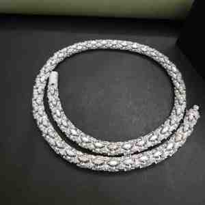 Unique Marquise Cut Iced Out Moissanite Diamond 132.95 CT <b>Rope</b> <b>Chain</b> DOPE JEWELLS With Elegant Unisex Jewelry, 8MM <b>Rope</b> <b>Chain</b> - Product Image 2
