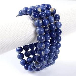 Chakralume Natural Blue Sodalite <b>Beaded</b> <b>Bracelet</b> for Healing Reiki Energy Jewelry Unisex Gift 8mm - Product Image 4