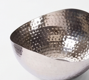 Fine Quality Hammered Stainless Steel <b>Salad</b> Serving <b>Bowl</b> Perfect For Fruit <b>Bowl</b> <b>Large</b> Metal Centerpiece Decorative <b>Bowl</b> - Product Image 5