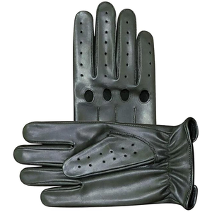 Driving <b>Gloves</b> <b>Men</b> Women Outdoor Thermal Breathable Eco-Friendly Leather <b>Touch</b> <b>Screen</b> Full Finger Silk Lining Cycling Fishing - Product Image 3