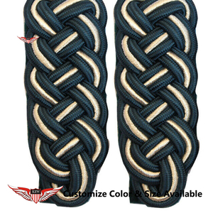 KEW High Quality Silk <b>Braided</b> Epaulettes black Fabric Elegant Garment <b>Accessory</b> - Product Image 2