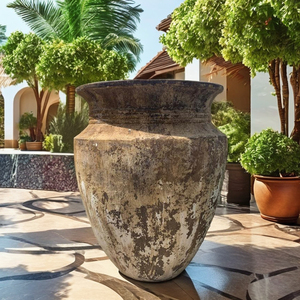 กระถางต้นไม้เซรามิกทรงสูง ATLANTIS สำหรับตกแต่งบ้าน จาก VIETNAM POTTERY BOUTIQUE - Product Image 1