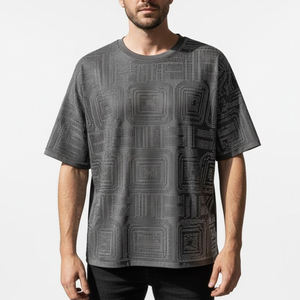 เสื้อยืดแขนสั้นลายโอเวอร์ไซส์สไตล์ลำลองสำหรับแฟชั่นสตรีทแวร์สมัยใหม่ ระบายอากาศได้ดี เหมาะสำหรับกิจกรรมกลางแจ้ง รับผลิตตามสั่ง ขายส่ง - Product Image 1