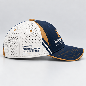 Custom 5 Panel Terry Jersey Embroidery Logo Perforated Laser Cutting Hole Drilled Waterproof Baseball <b>Hat</b> Sport Cap Trucker <b>Hat</b> - Product Image 4