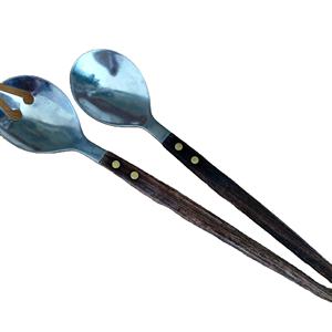 Brass Salad Server Set Stainless Steel 202 304 Grade PVD Coating 2-24 Pieces Customizable Factory Rate Premium Metal Utensil Set - Product Image 1