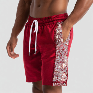 กางเกงขาสั้นผ้าฟลีซหนานุ่มประดับเพชรสำหรับผู้ชาย กางเกงจ็อกเกอร์ประดับเพชร กางเกงขาสั้นผ้าฟลีซน้ำหนักปานกลางประดับเพชรสำหรับผู้ชาย - Product Image 2