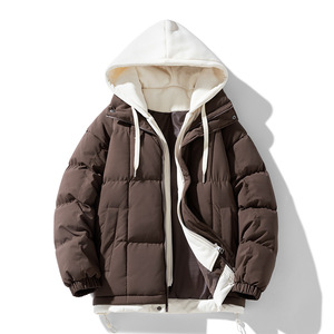 Vestes matelassées en gros pour hommes, nouvelle mode, manteaux d'hiver, vestes gonflées en duvet - Product Image 1