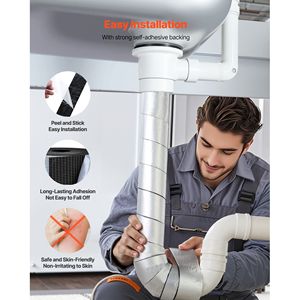 Rotolo isolante autoadesivo in schiuma di alluminio da 10 m x 5 cm per tubi, con strato in lamina di alluminio per isolamento tubazioni, pellicola adesiva in schiuma - Product Image 4