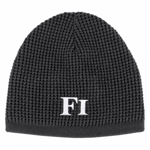 Winter Thermal Wholesale Custom Logo Embroidered Waffle Knit Fleece Lined Beanie Hat Skull Caps for Men Women Streetwear Fashion - Product Image 1