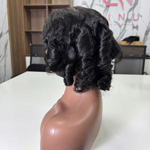 Haute Qualité Meilleur Prix Bouncy Curl Couleur Naturelle Transparent Lace Front Perruque Vietnam Cheveux Vierges Humains Prix de Gros SMA - Product Image 2