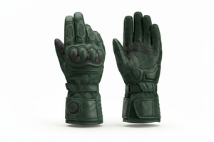 Solid Plain Color Motorcycle Riding <b>Gloves</b> <b>Touchscreen</b> Waterproof High Performance Protective Racing Motorbike Leather <b>Gloves</b> - Product Image 2