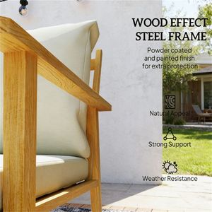 Set da Esterno Bianco Crema per Arredamento Terrazza e Decorazione Giardino - Product Image 4