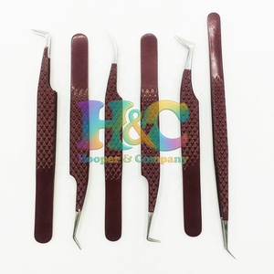 New Lash Tweezers Stainless Steel Anti-Magnetic Pointed Smooth Texture Lash Tweezers Custom Logo Design for Eyelash - Product Image 1
