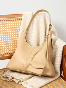 Bolso de Hombro Elegante para Mujer 2026, Bolsos de Mano de Cuero Genuino con Monedero, Bolso Tote de Gran Capacidad en Piel Vacuna, Amarillo y Negro - Product Image 5