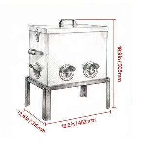 Mangiatoia Automatica per Polli in Acciaio Inox e Plastica con PVC HDPE PP Nuova e Usata Mangiatoie per Animali - Product Image 3