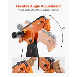 Levigatrice a Nastro Industriale 2200W 1000RPM con Angoli Regolabili da 0 a 45°, 3'' x 79'' - Product Image 4