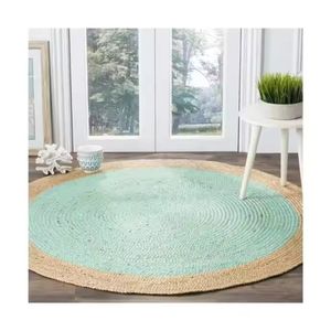 Hot Selling Jute Round <b>Rugs</b> Classic Design Embroidered Organic Jute Round <b>Rugs</b> for Living and Bedroom Jute <b>Rugs</b> Sets - Product Image 1