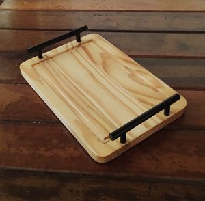 Eco-Friendly Solid Wood Tableware Modern Luxury Round Engraving Dessert Plate <b>Snack</b> <b>Tray</b> Parties Serving Dried Fruits - Product Image 1