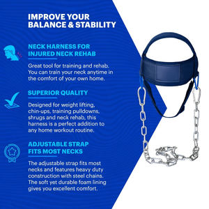 Arnés de Cuello de Neopreno con Correa Ajustable para Ejercicios de Fitness, Entrenamiento de Fuerza y Levantamiento de Pesas, Costuras Reforzadas y Duraderas - Product Image 4