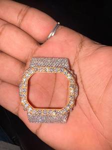 Custom Luxury Moissanite <b>Watch</b> <b>Case</b> Iced Out Diamond Style Square Shape Full Pave Stones Hip Hop <b>Watch</b> Housing - Product Image 5